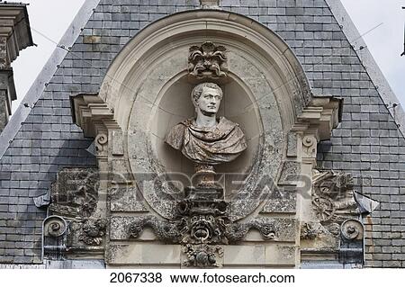Bust In The Facade Of The Chateau De Cheverny, Cheverny, France View Large Photo Image Stock Photo - Bust In The Facade Of The Chateau De Cheverny, Cheverny, France. Fotosearch