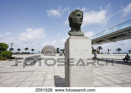 Bust Of Alexander The Great By The Bibliotheca Alexandrina, The Modern Library Of Alexandria, Alexandria, Al Iskandar View Large Photo Image Stock Photograph - Bust Of Alexander The Great By The Bibliotheca Alexandrina, The Modern Library Of Alexandria, Alexandria, Al Iskandar. Fotosearch