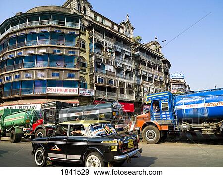 Stock Photo - Busy Street; Mumbai, India. Fotosearch