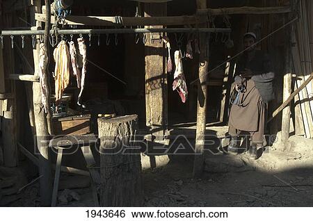 Butcher At Bazaar In Tajekha, Vardak Province, Afghanistan View Large Photo Image Stock Photograph - Butcher At Bazaar In Tajekha, Vardak Province, Afghanistan. Fotosearch
