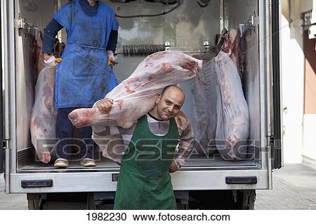 Butcher Taking In Raw Meat To A Restaurant Near Taksim Square; Istanbul Turkey View Large Photo Image Stock Image - Butcher Taking In Raw Meat To A Restaurant Near Taksim Square; Istanbul Turkey. Fotosearch