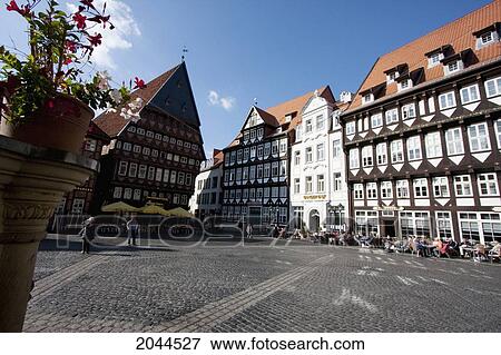 Butchers' Guild Hall, City Tavern, Rococo House And Weavers' Guild Hall On The Market Square, Hildesheim, Lower Saxony, Germany View Large Photo Image Stock Photo - Butchers' Guild Hall, City Tavern, Rococo House And Weavers' Guild Hall On The Market Square, Hildesheim, Lower Saxony, Germany. Fotosearch