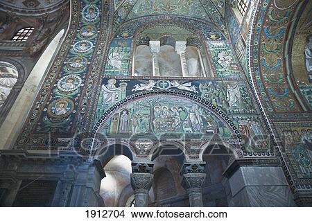 Picture - Byzantine Mosaics In The San Vitale Basilica; Ravenna, Emilia-Romagna, Italy. Fotosearch