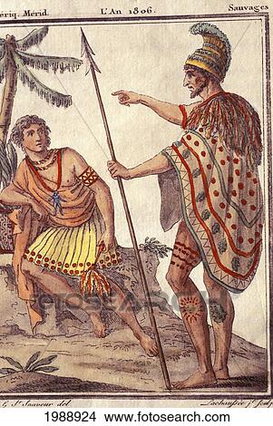 C. 1806, Book Illustration. Man And Woman Of The Sandwich Isles. View Large Photo Image Picture - C. 1806, Book Illustration. Man And Woman Of The Sandwich Isles.. Fotosearch