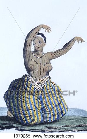 Stock Photography - C. 1819, Hula Dancer, Jacques Arago.. Fotosearch