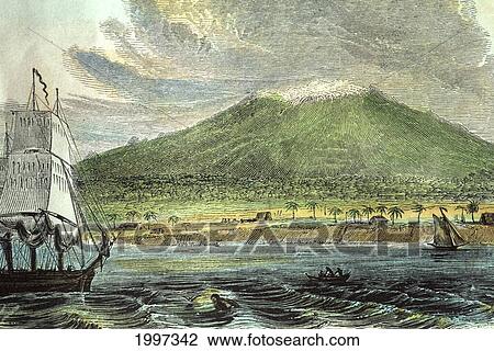 C. 1830 Hawaii, Big Island, Book Illustration, Ships Off Of Kohala Coast, With Snow-Capped Mauna Kea View Large Photo Image Stock Image - C. 1830 Hawaii, Big Island, Book Illustration, Ships Off Of Kohala Coast, With Snow-Capped Mauna Kea. Fotosearch