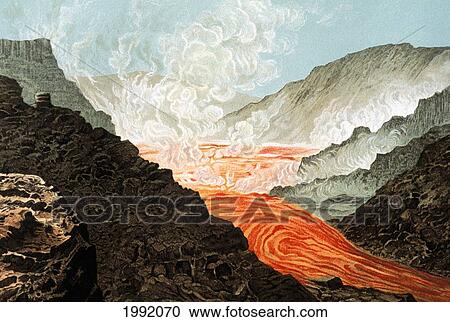 C. 1850 Magazine Illustration, Hawaii, Big Island, Volcano Of Kilauea View Large Photo Image Stock Image - C. 1850 Magazine Illustration, Hawaii, Big Island, Volcano Of Kilauea. Fotosearch