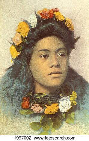 C. 1900-1920 Portrait Of Hula Dancer, Flower Leis View Large Photo Image Stock Image - C. 1900-1920 Portrait Of Hula Dancer, Flower Leis. Fotosearch