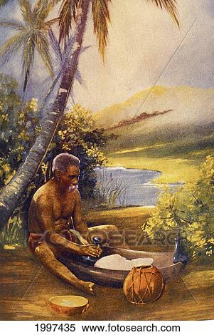 C. 1900 Hawaii, Postcard, Man Pounding Poi View Large Photo Image Stock Photography - C. 1900 Hawaii, Postcard, Man Pounding Poi. Fotosearch