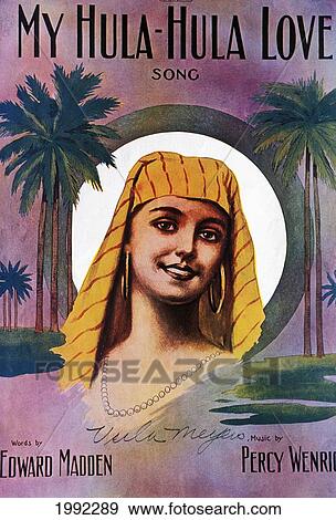 C. 1911 Sheet Music, My Hula-Hula Love, Girl In Center Of Cover Palm Trees On Either Side. View Large Photo Image Stock Photo - C. 1911 Sheet Music, My Hula-Hula Love, Girl In Center Of Cover Palm Trees On Either Side.. Fotosearch
