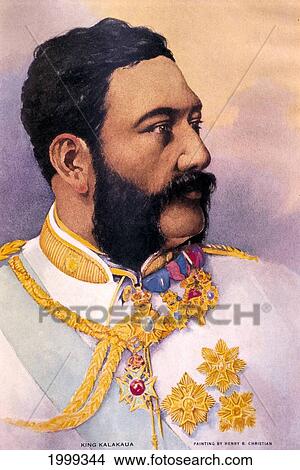 Picture - C. 1920 Historic Portrait Of King Kalakaua B1433. Fotosearch