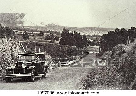 Stock Photograph - C. 1925 Hawaii, Maui, Road To Haleakala. Fotosearch