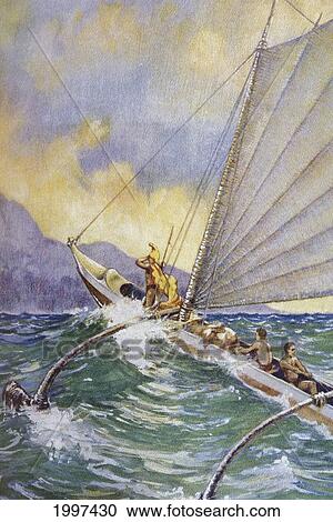 C. 1926 Hawaii, Outrigger Canoe, H. B. Christian View Large Photo Image Stock Image - C. 1926 Hawaii, Outrigger Canoe, H. B. Christian. Fotosearch