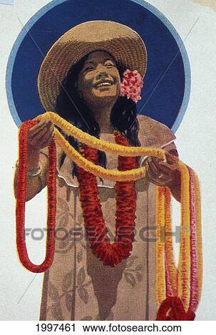 C. 1927 Hawaii, H. B. Christian Local Woman With Leis View Large Photo Image Stock Image - C. 1927 Hawaii, H. B. Christian Local Woman With Leis. Fotosearch