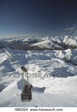 Cable Car In Mountains View Large Photo Image Picture - Cable Car In Mountains. Fotosearch
