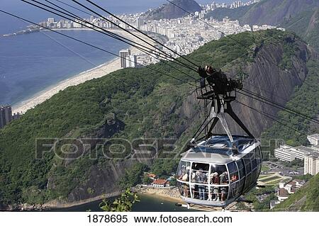Stock Photography - Cable Car On The Way Up Sugarloaf Mountain.. Fotosearch