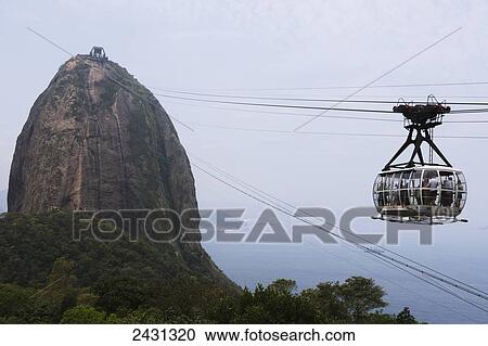 Cable car to Sugarloaf; Rio de Janeiro, Brazil View Large Photo Image Stock Image - Cable car to Sugarloaf; Rio de Janeiro, Brazil. Fotosearch