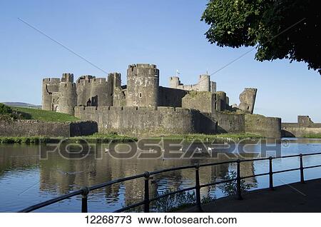 Caerphilly Castle; Wales View Large Photo Image Stock Image - Caerphilly Castle; Wales. Fotosearch