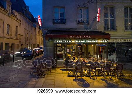 Cafe At Dawn In The Latin Quarter (Quartier Latin) On The Left Bank, Paris, France View Large Photo Image Stock Photo - Cafe At Dawn In The Latin Quarter (Quartier Latin) On The Left Bank, Paris, France. Fotosearch