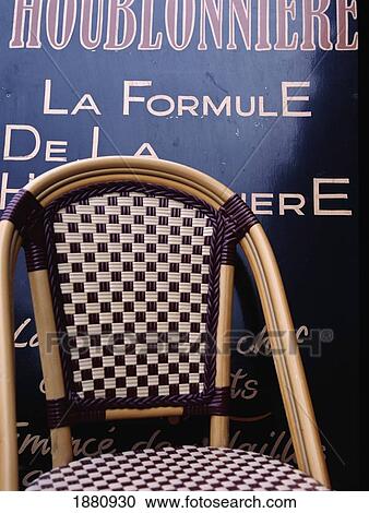 Stock Image - Cafe, Chair And Menu, Close Up. Fotosearch