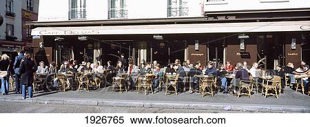 Stock Photography - Cafe Delmas, Place De La Contrescarpe, Quartier Latin. Fotosearch