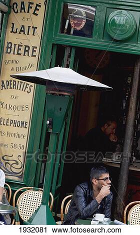Cafe Exterior, Paris, France, Europe View Large Photo Image Stock Image - Cafe Exterior, Paris, France, Europe. Fotosearch