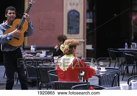 Cafe In Bario De Santa Cruz View Large Photo Image Stock Photography - Cafe In Bario De Santa Cruz. Fotosearch