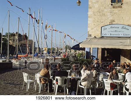 Cafe In Honfleur. View Large Photo Image Stock Image - Cafe In Honfleur.. Fotosearch