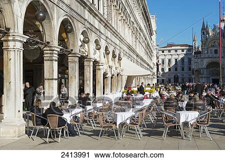 Cafe in Piazza san Marco; Venice, Veneto, Italy View Large Photo Image Stock Image - Cafe in Piazza san Marco; Venice, Veneto, Italy. Fotosearch