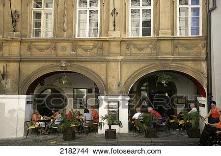 Picture - Cafe In Prague Czech Republic. Fotosearch