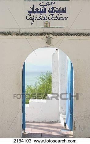 Cafe, Sidi Bou Said, Tunisia View Large Photo Image Stock Image - Cafe, Sidi Bou Said, Tunisia. Fotosearch