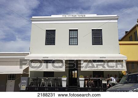 Stock Image - Cafe/Bar In Cape Quater District Cape Town South Africa. Fotosearch