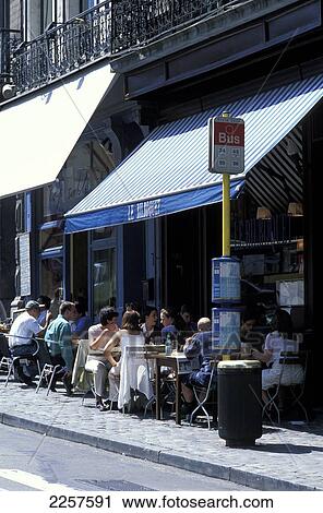 Stock Image - Cafe/Restaurant, Brussels, Belgium.. Fotosearch