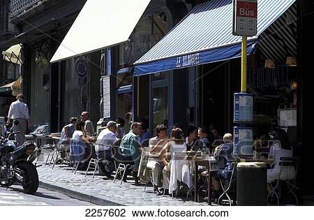 Stock Image - Cafe/Restaurant, Brussels, Belgium.. Fotosearch