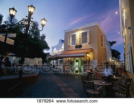 Picture - Cafes In The Square Of Otrabanda. Fotosearch