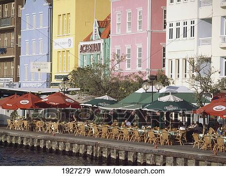 Cafes On The Waterfront View Large Photo Image Stock Photo - Cafes On The Waterfront. Fotosearch