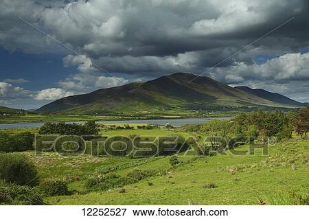 Stock Photo - Cahirciveen on the Wild Atlantic Way coastal route; County Kerry, Ireland. Fotosearch