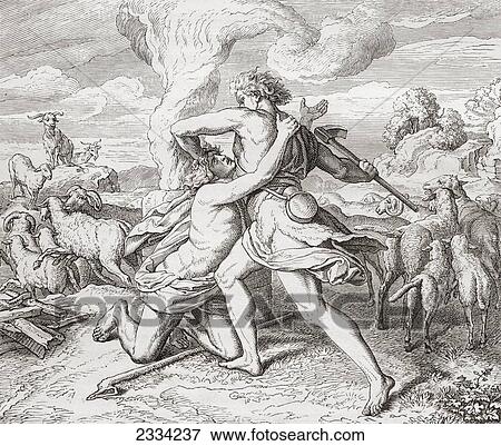 Cain Killing His Brother Abel, After The Painting By Julius Schnorr Von Carolsfeld. From Histoire Des Peintres, ÉCole Allemande, Published 1875 View Large Photo Image Stock Photo - Cain Killing His Brother Abel, After The Painting By Julius Schnorr Von Carolsfeld. From Histoire Des Peintres, ÉCole Allemande, Published 1875. Fotosearch