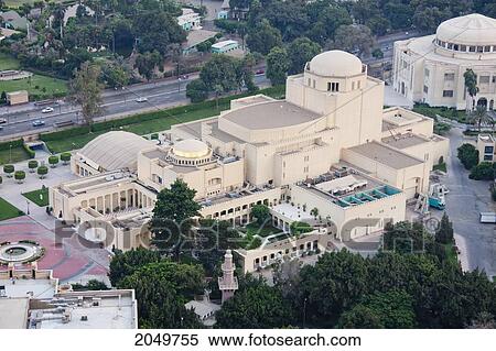 Stock Photography - Cairo Opera House As Seen From Cairo Tower, Cairo, Al Qahirah, Egypt. Fotosearch