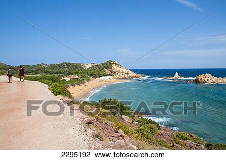 Stock Image - Cala Barril, Menorca, Balearic Islands, Spain. Fotosearch
