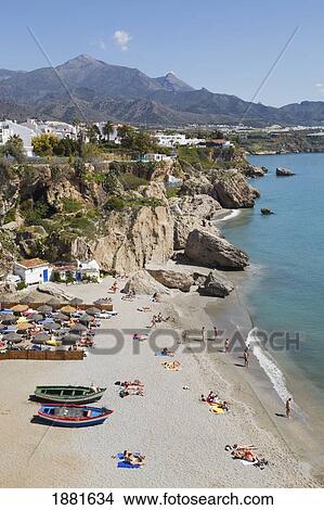 Picture - Calahonda Beach; Nerja, Malaga, Spain. Fotosearch