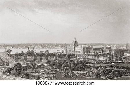 Calcutta, India, From A 19Th Century Print. From The Age We Live In, A History Of The Nineteenth Century View Large Photo Image Stock Photo - Calcutta, India, From A 19Th Century Print. From The Age We Live In, A History Of The Nineteenth Century. Fotosearch