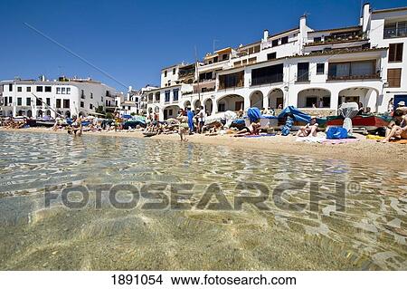 Calella Fishing Village View Large Photo Image Picture - Calella Fishing Village. Fotosearch
