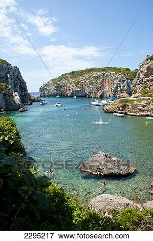 Stock Photo - Cales Coves, Menorca, Balearic Islands, Spain. Fotosearch