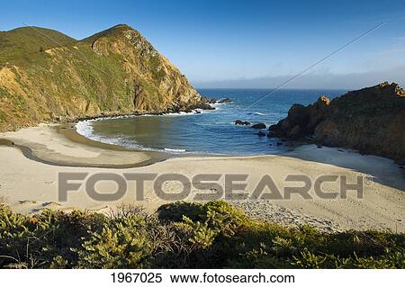 Stock Photography - California, Big Sur, Pfeiffer Burns Beach At Sunset. Fotosearch