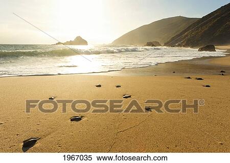 California, Big Sur, Pfeiffer Burns Beach At Sunset View Large Photo Image Stock Photography - California, Big Sur, Pfeiffer Burns Beach At Sunset. Fotosearch