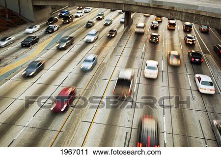 California, Los Angeles, Freeway Traffic In Downtown La At Sunset, Long Exposure View Large Photo Image Stock Image - California, Los Angeles, Freeway Traffic In Downtown La At Sunset, Long Exposure. Fotosearch