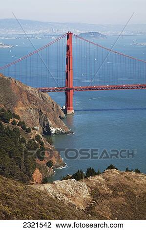 California, San Francisco, The Golden Gate Bridge From Hawks Hill. View Large Photo Image Stock Image - California, San Francisco, The Golden Gate Bridge From Hawks Hill.. Fotosearch