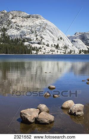 Stock Image - California, Yosemite National Park, Tenaya Lake With Reflections. Fotosearch