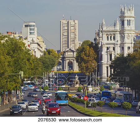 Calle De Alcala; Madrid Spain View Large Photo Image Stock Image - Calle De Alcala; Madrid Spain. Fotosearch